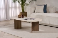 Măsuţă cafea Hanah Home Sable Travertine Walnut imaginea #6 — magazin online Desire.md