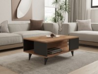 Măsuţă cafea Hanah Home Yuka Walnut Black