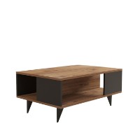 Măsuţă cafea Hanah Home Yuka Walnut Black imaginea #4 — magazin online Desire.md