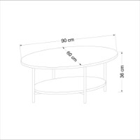 Măsuţă cafea Hanah Home Elis Oak White imaginea #6 — magazin online Desire.md