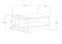 Măsuţă cafea Hanah Home Ova Oak Anthracite imaginea #6 — magazin online Desire.md