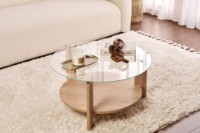 Măsuţă cafea Hanah Home Clara Sapphire Oak Transparent
