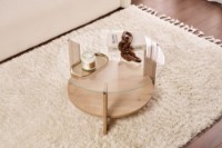 Măsuţă cafea Hanah Home Clara Sapphire Oak Transparent imaginea #3 — magazin online Desire.md