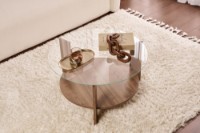 Журнальный столик Hanah Home Clara Venezia Walnut Transparent фото №3 — интернет-магазин Desire.md