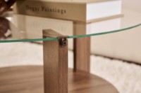 Журнальный столик Hanah Home Clara Venezia Walnut Transparent фото №5 — интернет-магазин Desire.md