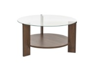 Журнальный столик Hanah Home Clara Venezia Walnut Transparent фото №6 — интернет-магазин Desire.md