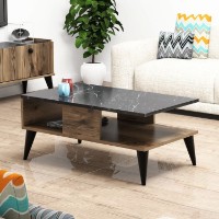 Măsuţă cafea Hanah Home Lidya Walnut Marble