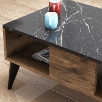 Măsuţă cafea Hanah Home Lidya Walnut Marble imaginea #3 — magazin online Desire.md