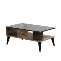 Măsuţă cafea Hanah Home Lidya Walnut Marble imaginea #4 — magazin online Desire.md