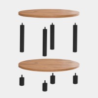 Măsuţă cafea Hanah Home Roby Black Atlantic Pine imaginea #3 — magazin online Desire.md