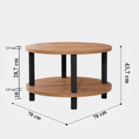 Măsuţă cafea Hanah Home Roby Black Atlantic Pine imaginea #5 — magazin online Desire.md
