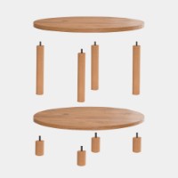 Măsuţă cafea Hanah Home Roby Atlantic Pine imaginea #3 — magazin online Desire.md