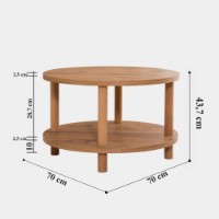 Măsuţă cafea Hanah Home Roby Atlantic Pine imaginea #5 — magazin online Desire.md