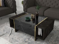 Măsuţă cafea Hanah Home Veyron Black Gold