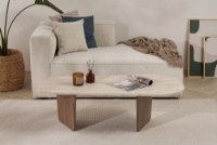 Măsuţă cafea Hanah Home Ovalis Travertine Walnut