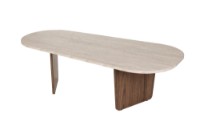 Măsuţă cafea Hanah Home Ovalis Travertine Walnut imaginea #6 — magazin online Desire.md