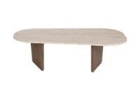 Măsuţă cafea Hanah Home Ovalis Travertine Walnut imaginea #7 — magazin online Desire.md