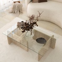 Măsuţă cafea Hanah Home Escape Travertine imaginea #3 — magazin online Desire.md