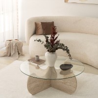 Măsuţă cafea Hanah Home Himalayas Travertine imaginea #3 — magazin online Desire.md