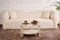Măsuţă cafea Hanah Home Clara Travertine Transparent imaginea #2 — magazin online Desire.md