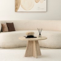 Măsuţă cafea Hanah Home Mushroom Travertine