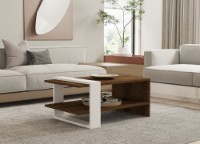 Măsuţă cafea Hanah Home Gaye Walnut White