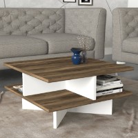 Măsuţă cafea Hanah Home Hamton Walnut White