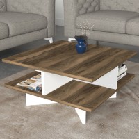 Măsuţă cafea Hanah Home Hamton Walnut White imaginea #2 — magazin online Desire.md