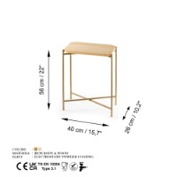 Măsuţă cafea Hanah Home Shb-003-A Gold Natural imaginea #6 — magazin online Desire.md