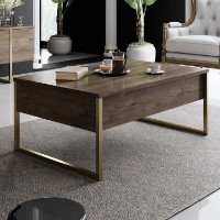 Măsuţă cafea Hanah Home Luxe Walnut Gold