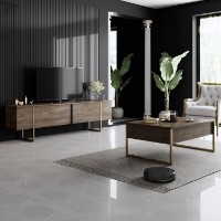 Măsuţă cafea Hanah Home Luxe Walnut Gold imaginea #3 — magazin online Desire.md