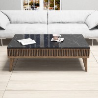 Măsuţă cafea Hanah Home Milan Walnut Black imaginea #2 — magazin online Desire.md