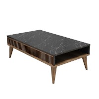 Măsuţă cafea Hanah Home Milan Walnut Black imaginea #3 — magazin online Desire.md