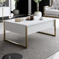 Măsuţă cafea Hanah Home Luxe White Gold
