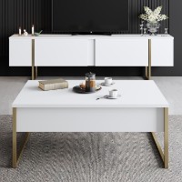 Măsuţă cafea Hanah Home Luxe White Gold imaginea #2 — magazin online Desire.md