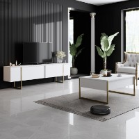 Măsuţă cafea Hanah Home Luxe White Gold imaginea #3 — magazin online Desire.md