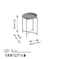 Măsuţă cafea Hanah Home Shb-007-C Grey imaginea #6 — magazin online Desire.md