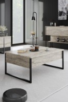 Măsuţă cafea Hanah Home Luxe Travertine Black