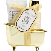 Set cadou IDC INSTITUTE Bath Gold Mini Shower Gel 100ml + Body Lotion 50ml