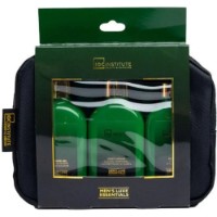 Set cadou IDC INSTITUTE Men's Luxury Travel Bag Shampoo 120ml + Shower Gel 120ml + Body Lotion 120ml 
