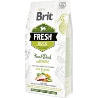 Hrană uscată pentru câini Brit Fresh Adult Run & Work Duck & Millet 2.5kg
