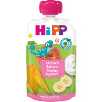 Piure pentru copii HiPP Peach/Banana/Mango 100g (42532)