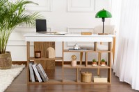 Masa de birou Hanah Home Vesper White Atlantic Pine imaginea #3 — magazin online Desire.md