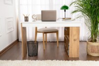 Masa de birou Hanah Home Vesper White Atlantic Pine imaginea #4 — magazin online Desire.md