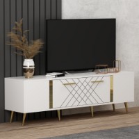 Comodă TV Hanah Home Detas White Gold imaginea #2 — magazin online Desire.md