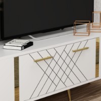 Comodă TV Hanah Home Detas White Gold imaginea #3 — magazin online Desire.md
