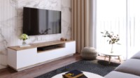 Comodă TV Hanah Home Fr7-Aw Atlantic Pine White imaginea #3 — magazin online Desire.md