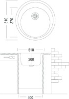 Кухонная мойка Montebella 510 Angora фото №2 — интернет-магазин Desire.md