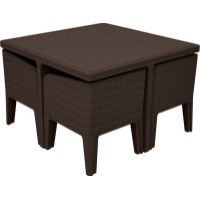 Set mobila de grădină Curver Columbia S5 Brown/Beige (231784)