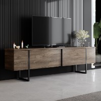Comodă TV Hanah Home Luxe Walnut Black